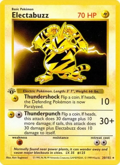 Electabuzz — Base Set Shadowless