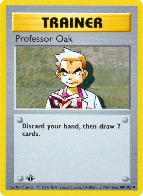 Professor Oak — Base Set Shadowless