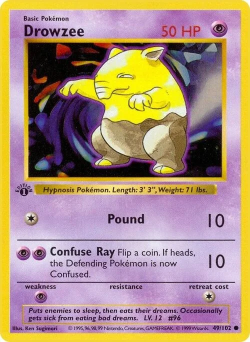 Drowzee — Base Set Shadowless