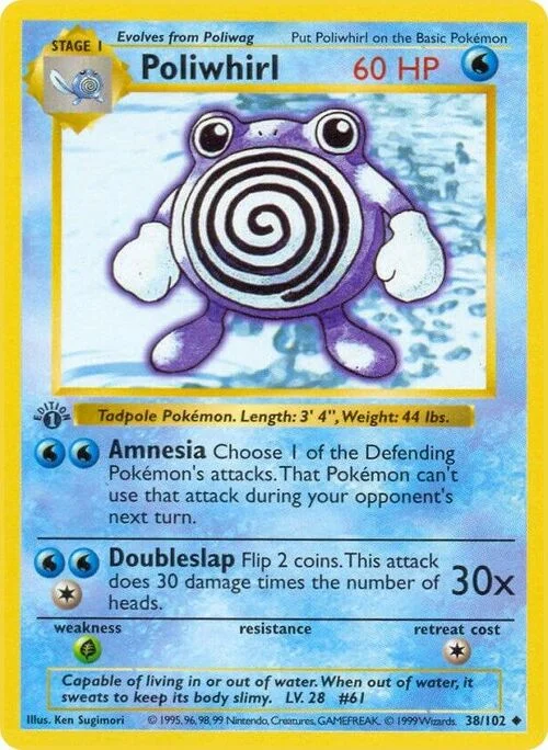 Poliwhirl — Base Set Shadowless