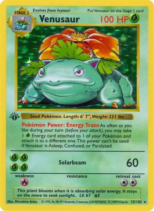 Venusaur — Base Set Shadowless