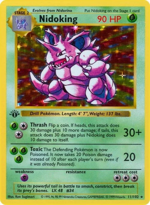 Nidoking — Base Set Shadowless