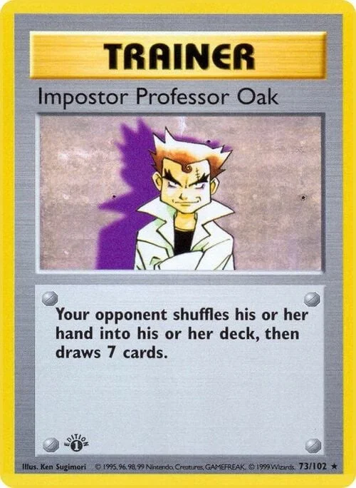 Imposter Professor Oak — Base Set Shadowless