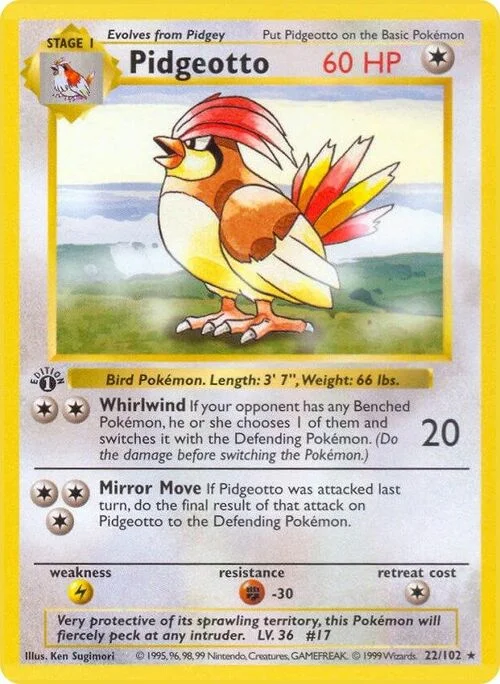 Pidgeotto — Base Set Shadowless