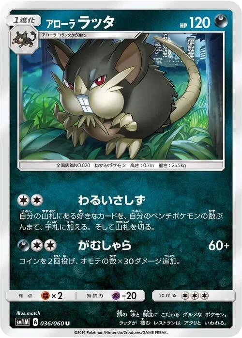 Alolan Raticate — Collection Moon