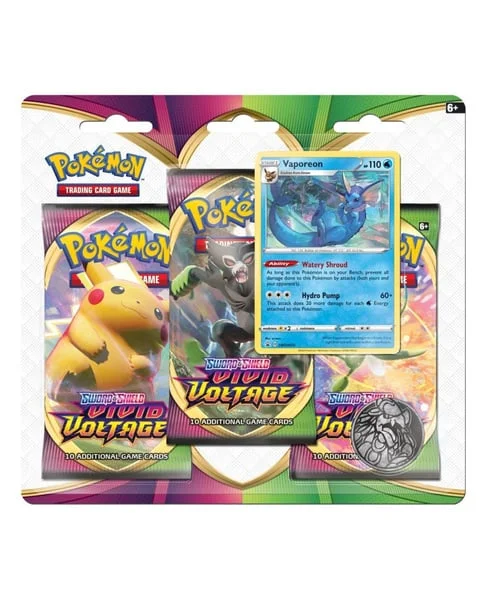 Vivid Voltage | Vaporeon 3 Pack Blister — Vivid Voltage