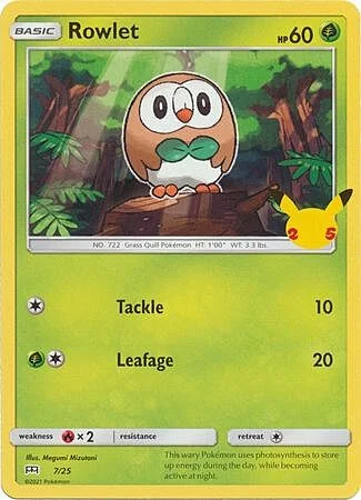 Rowlet — McDonald's Collection 25th Anniversary