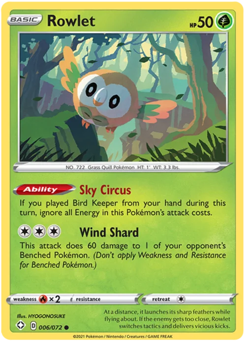 Rowlet — Shining Fates