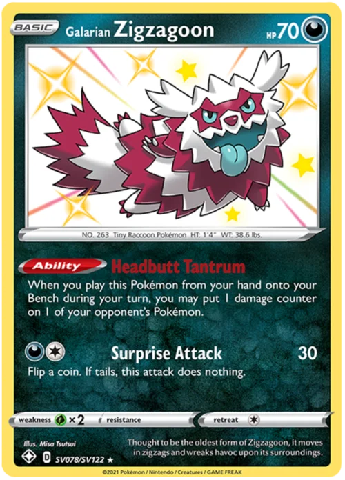 Galarian Zigzagoon — Shining Fates