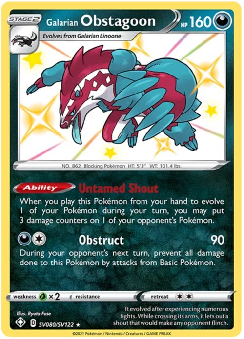 Galarian Obstagoon — Shining Fates
