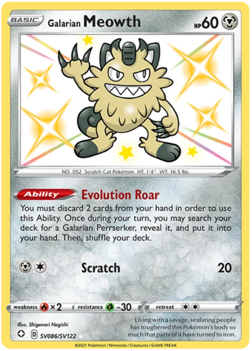 Galarian Meowth — Shining Fates