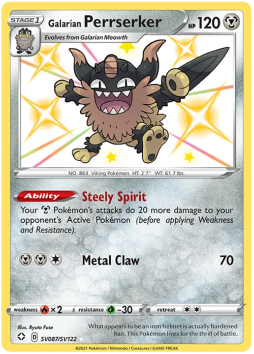 Galarian Perrserker — Shining Fates