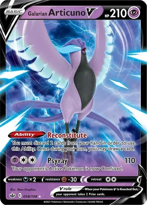 Galarian Articuno V — Chilling Reign
