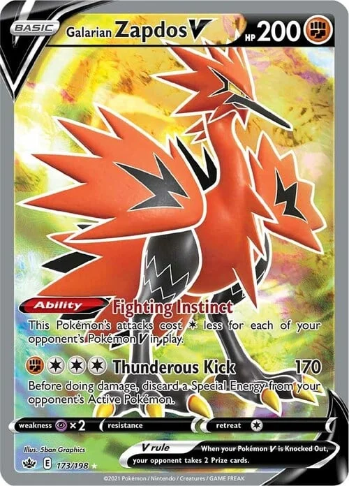 Galarian Zapdos V — Chilling Reign