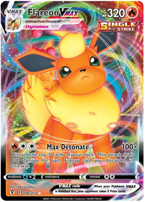 Flareon VMAX — Evolving Skies