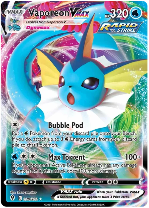 Vaporeon VMAX — Evolving Skies