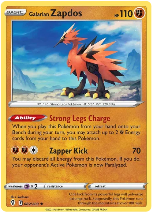 Galarian Zapdos — Evolving Skies