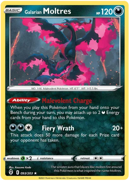 Galarian Moltres — Evolving Skies