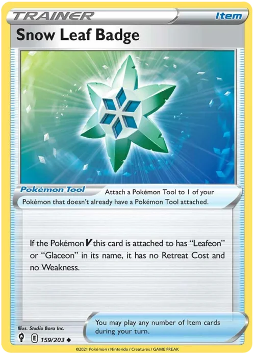 Snow Leaf Badge — Evolving Skies