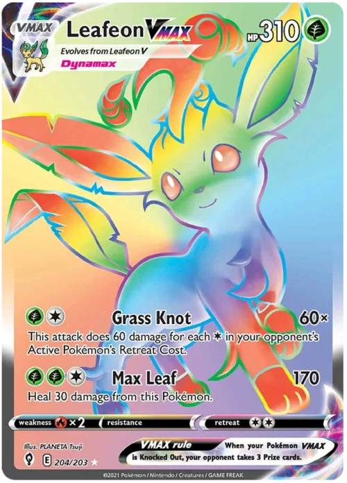Leafeon VMAX — Evolving Skies
