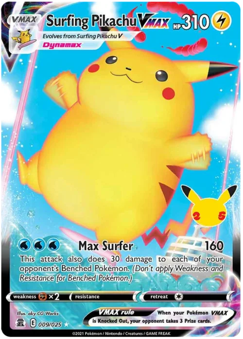 Surfing Pikachu VMAX — Celebrations