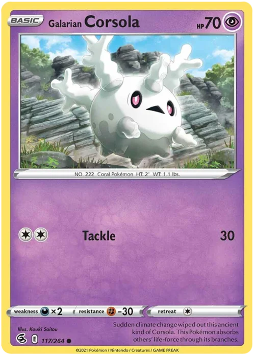Galarian Corsola — Fusion Strike