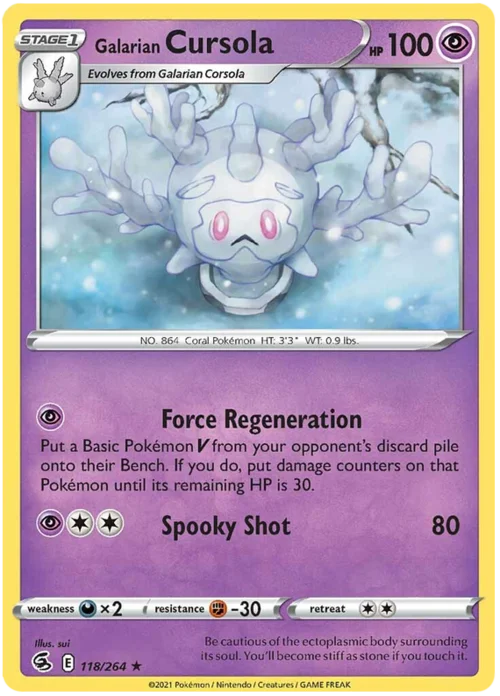 Galarian Cursola — Fusion Strike