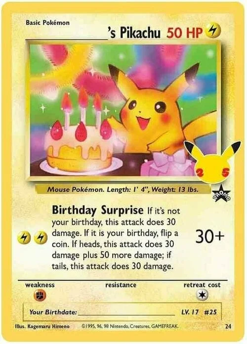 _____'s Pikachu — Celebrations