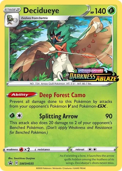 Decidueye — SWSH Black Star Promos