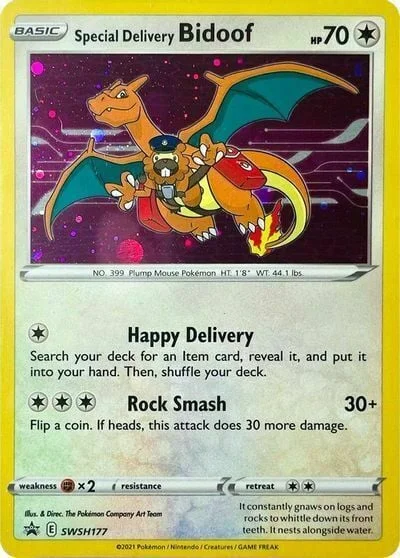 Special Delivery Bidoof — SWSH Black Star Promos