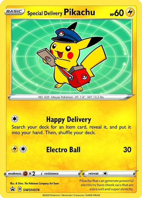 Special Delivery Pikachu — SWSH Black Star Promos