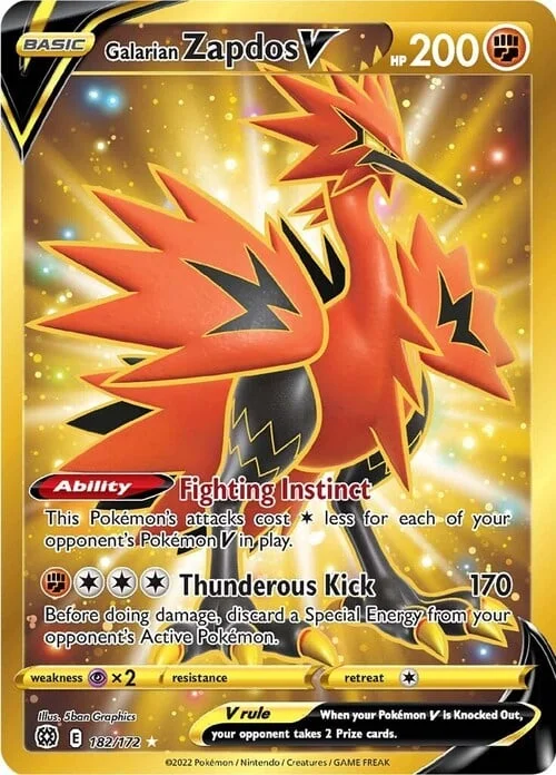 Galarian Zapdos V — Brilliant Stars