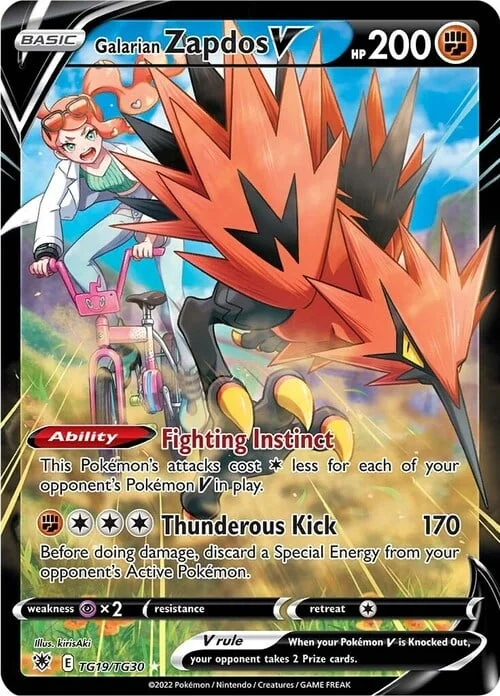 Galarian Zapdos V — Astral Radiance