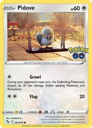 Pidove — Pokémon TCG: Pokémon GO