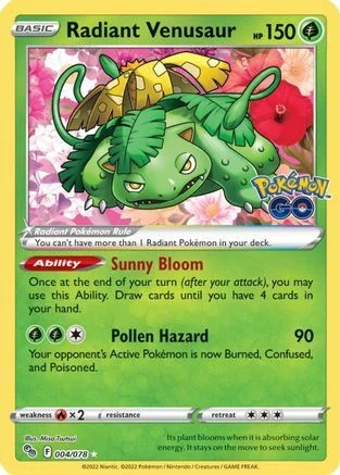 Radiant Venusaur — Pokémon TCG: Pokémon GO