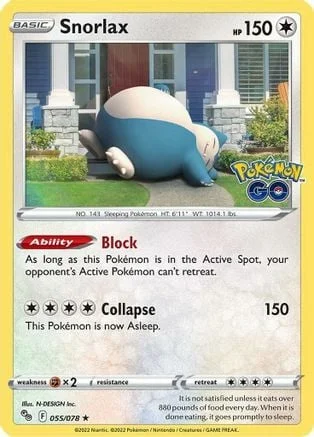 Snorlax — Pokémon TCG: Pokémon GO