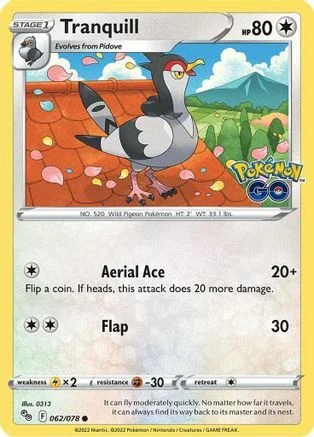 Tranquill — Pokémon TCG: Pokémon GO