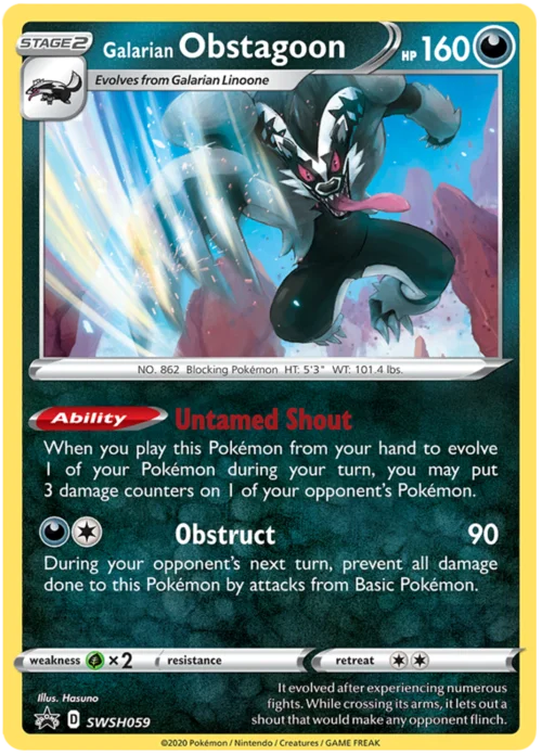 Galarian Obstagoon — SWSH Black Star Promos