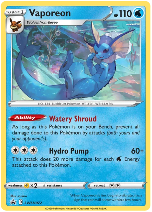 Vaporeon — SWSH Black Star Promos