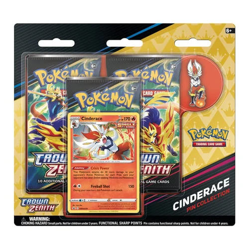 Crown Zenith Pin Collection | Cinderace 3-Pack Blister — Crown Zenith