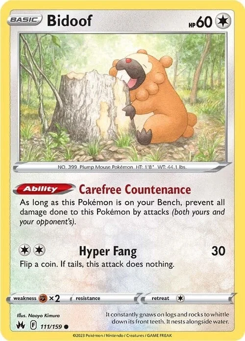 Bidoof — Crown Zenith
