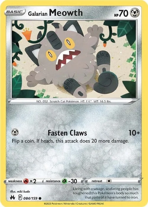 Galarian Meowth — Crown Zenith