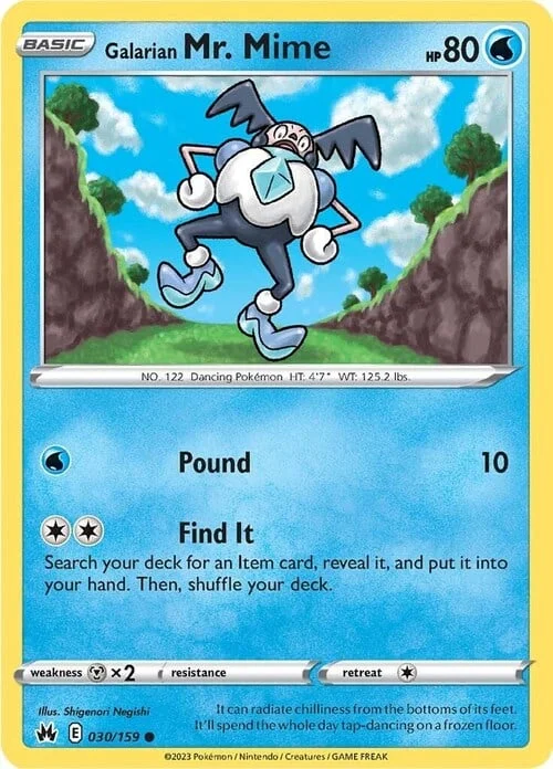 Galarian Mr. Mime — Crown Zenith