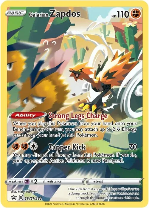 Galarian Zapdos — SWSH Black Star Promos
