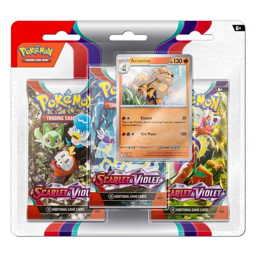 Scarlet & Violet: Arcanine 3-Pack Blister — Scarlet & Violet
