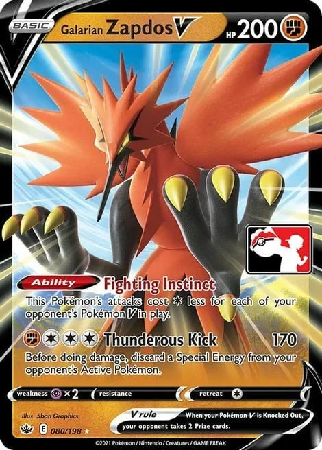 Galarian Zapdos V — Play! Pokémon Prize Pack Series