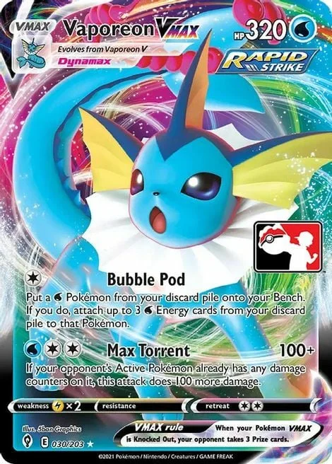 Vaporeon VMAX — Play! Pokémon Prize Pack Series
