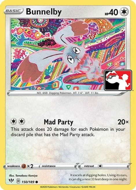 Bunnelby — Play! Pokémon Prize Pack Series