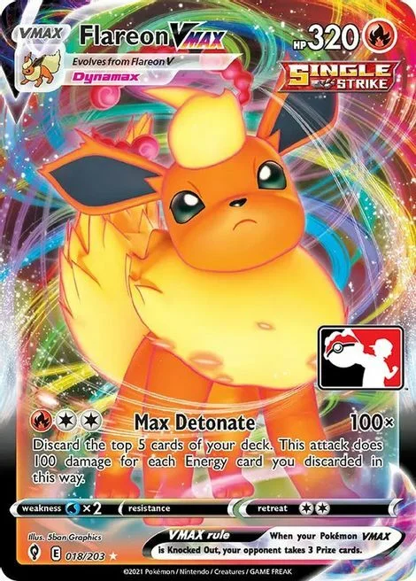 Flareon VMAX — Play! Pokémon Prize Pack Series