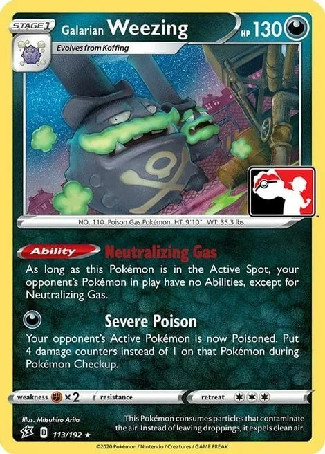 Galarian Weezing — Play! Pokémon Prize Pack Series